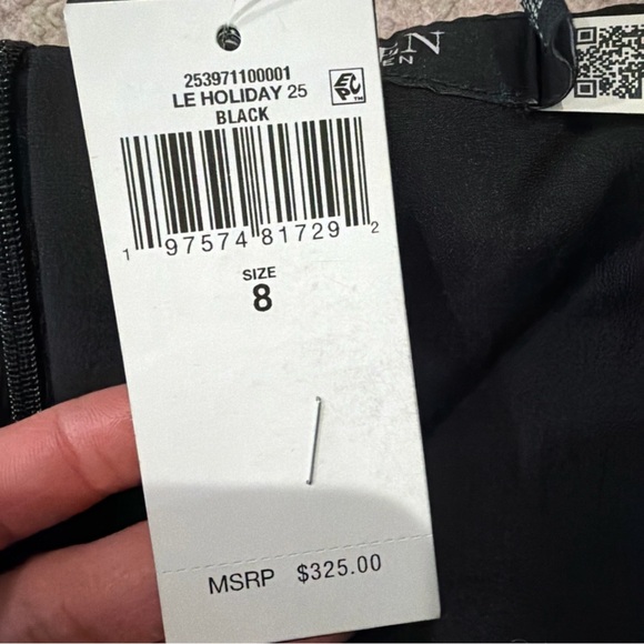 Ralph Lauren Off-Shoulder Black Gown with Cape Sleeves - Picture 7 of 11